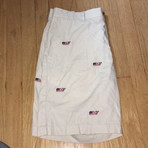 Vineyard Vines Breaker Shorts American Flag Whales